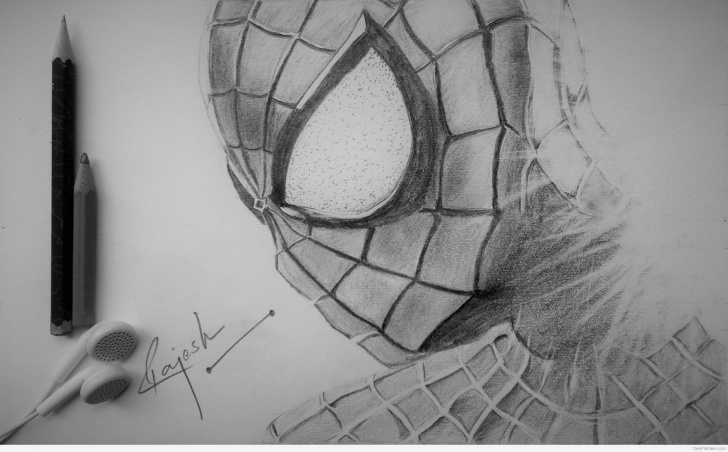 Nice Spiderman Pencil Art Free Spiderman Pencil Sketch At Paintingvalley | Explore Collection Images