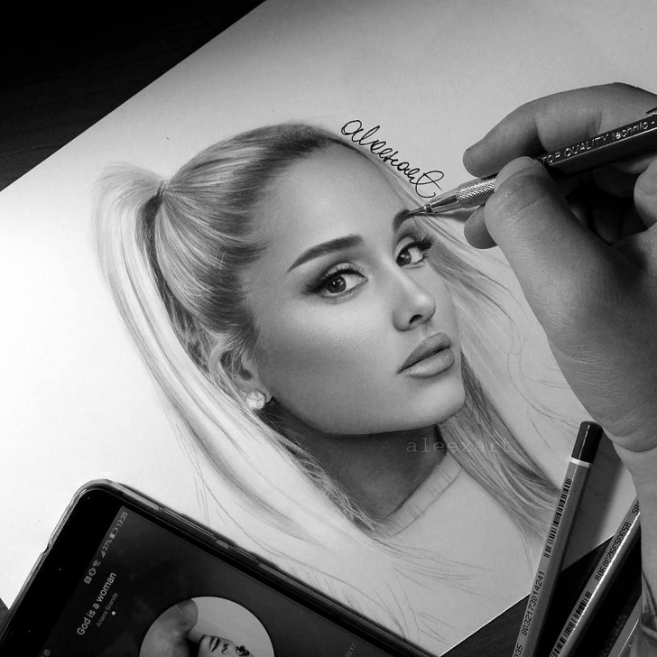 Outstanding Ariana Grande Pencil Sketch Lessons Ariana Grande Sketch At Paintingvalley | Explore Collection Of Photos