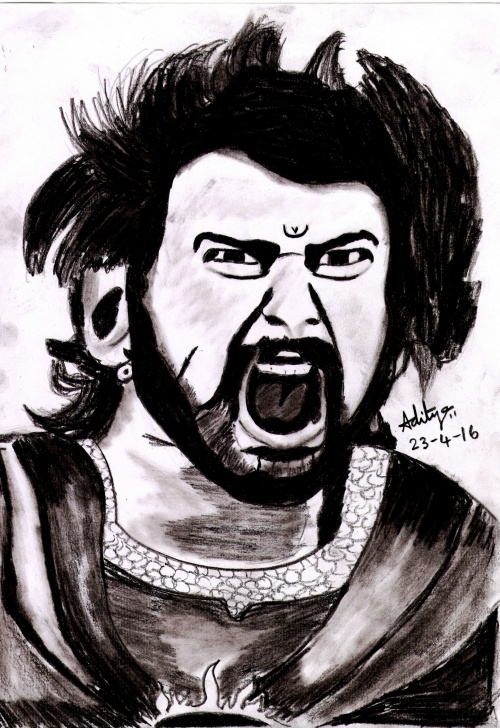 Outstanding Bahubali Pencil Drawing Lessons Bahubali | Pencil Sketches | Pencil Drawings, Painting, Artist Painting Images