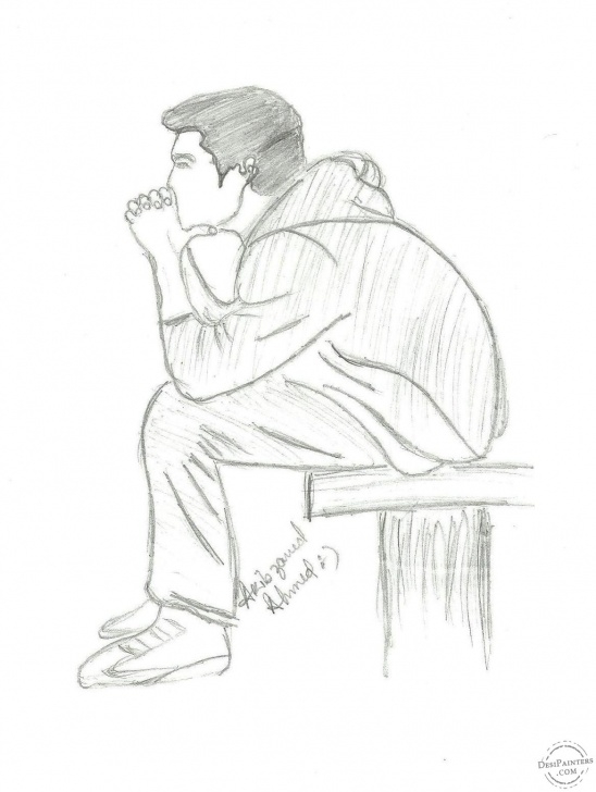 Outstanding Boy Pencil Drawing Easy Pencil Drawings Of Lonely Boy - Google Search | Pencil In 2019 | Sad Images