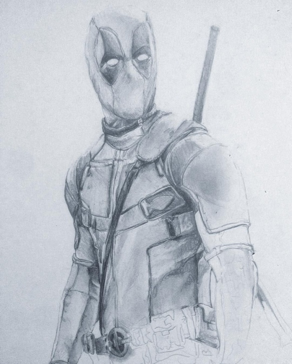Outstanding Deadpool Drawing In Pencil Tutorial Finishing Up Deadpool Drawing #draw #drawing #graphite Images