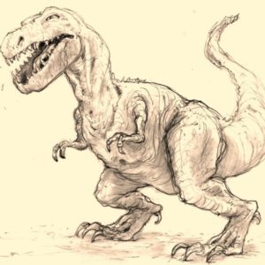 Dinosaur Pencil Sketch