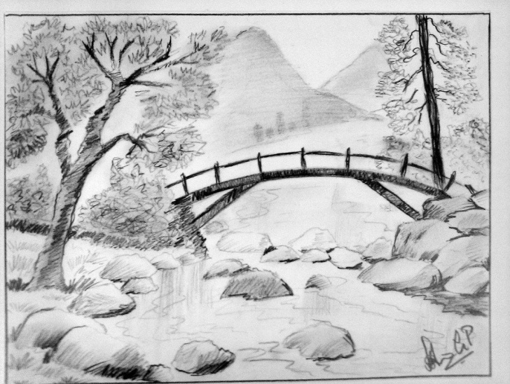 Outstanding Easy Sketches Of Nature Tutorial Nature Scenery Pencil Sketch | Scenery | Pencil Drawings Of Nature Images