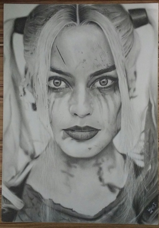 Outstanding Harley Quinn Pencil Drawing Tutorials Fanart: Harley Quinn Pencil Drawing By Extremegun : Dc_Cinematic Pic