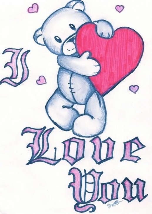 Outstanding I Love You Pencil Drawing Tutorial I Love You Drawing, Pencil, Sketch, Colorful, Realistic Art Images Photos