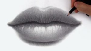 Outstanding Lips Pencil Sketch Simple How To Draw + Shade Lips In Pencil Pic