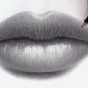 Lips Pencil Sketch