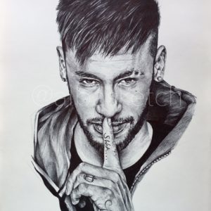 Neymar Pencil Drawing