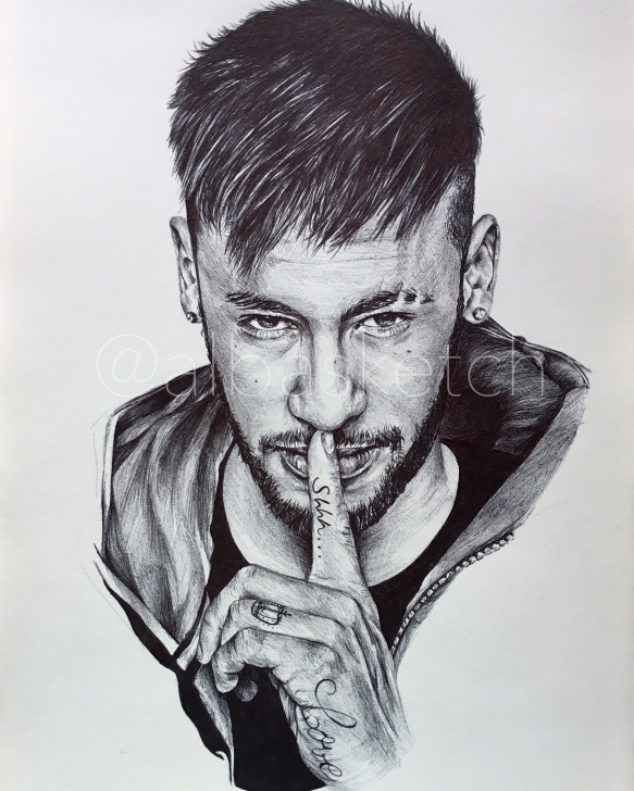 Outstanding Neymar Pencil Drawing Ideas Neymar Jr By Albasketch #draw #drawing #illustration #art #artist Image