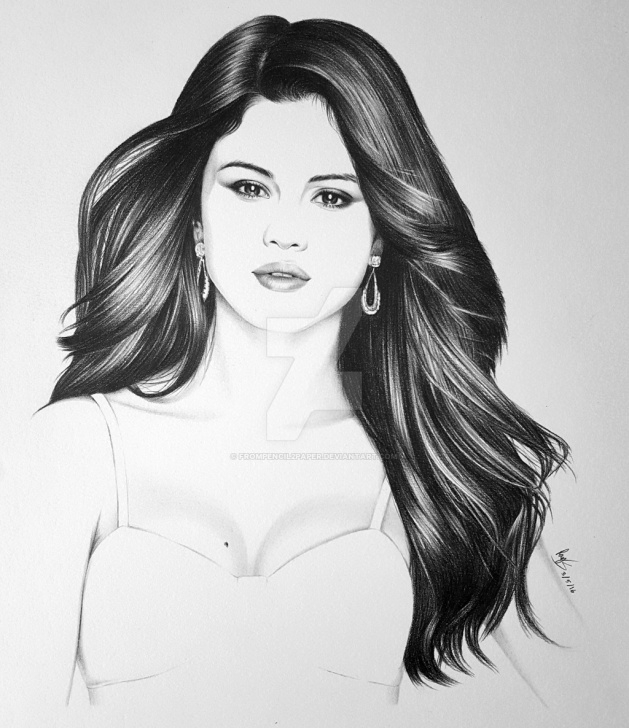 Outstanding Selena Gomez Pencil Sketch Easy Selena Gomez Pencil Sketch And Selena Gomezfrompencilpaper On Pics