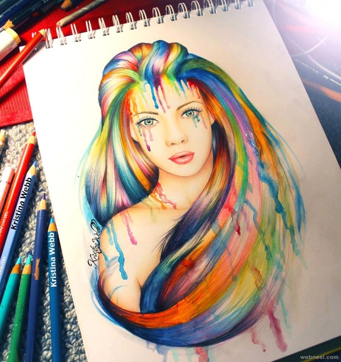 Popular Amazing Colored Pencil Drawings Easy 50 Beautiful Color Pencil Drawings From Top Artists Around The World Pics