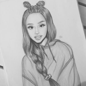 Ariana Grande Pencil Drawing