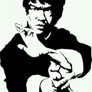 Bruce Lee Stencil Art