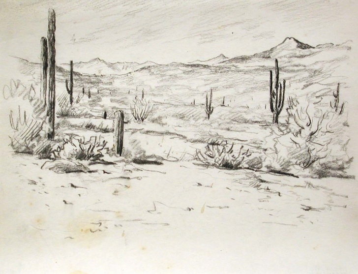 Popular Desert Pencil Drawing Easy Desert Landscape Pencil Drawing And Desert Landscape Drawing Desert Pics