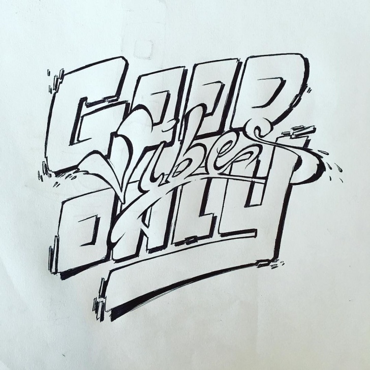 Popular Graffiti Art Pencil Courses Good Vibes Only. 15 Min Sketch // Pencil - Bic Pen - #aske⦠| Flickr Image