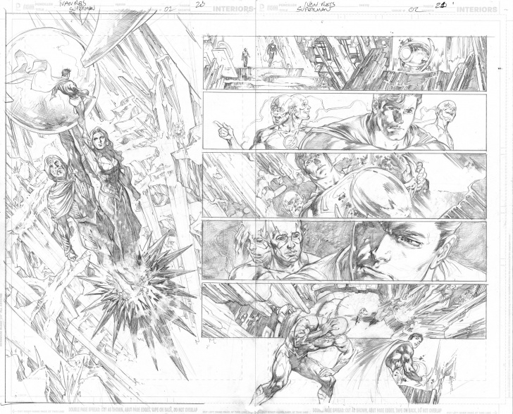 Popular Ivan Reis Pencils Easy Superman (2018) 2 Page 20 - 21 - Ivan Reis - Pencils Only, In Image