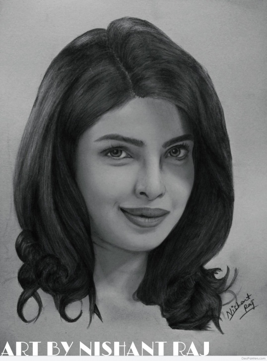 Popular Priyanka Chopra Pencil Sketch Easy Pencil Sketch Of Priyanka Chopra | Desipainters Photo