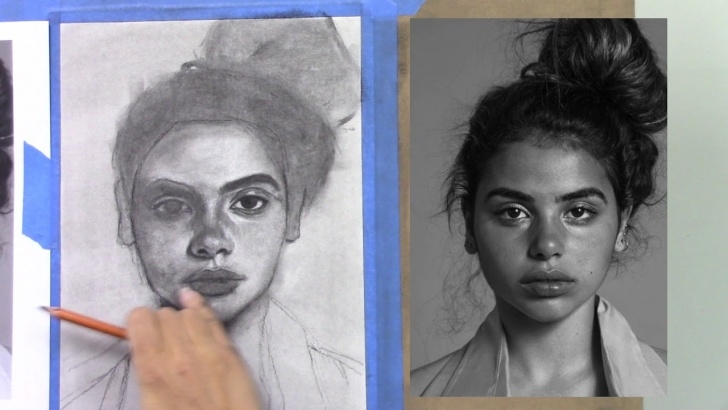 Step By Step Charcoal Portrait | ProDrawingClub - Pencil Art Drawing