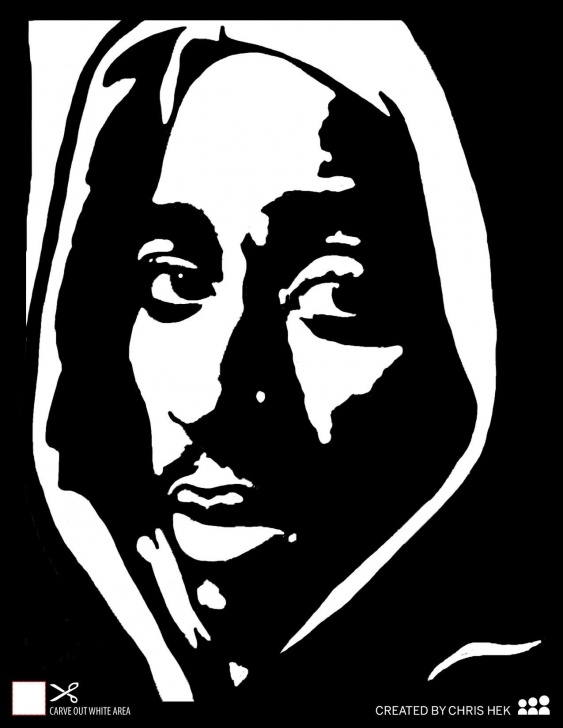 Popular Tupac Stencil Art Techniques Image Result For 2Pac Black And White | Diy | Pumpkin Stencil Pics