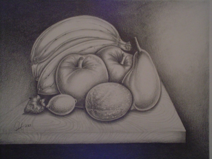 Remarkable Black And White Pencil Drawings Courses Black And White Pencil Drawing Of Fruits | Owengerardlafon | Foundmyself Pictures