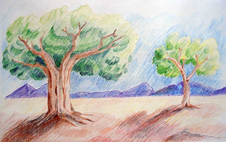 Remarkable Colored Pencil Landscape Free Draw A Landscape - Lessons - Tes Teach Pics