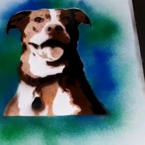 Dog Stencil Art