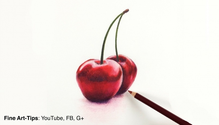 Remarkable Drawing Fruit With Colored Pencils Tutorials Drawing Fruits:how To Draw Cherries With Color Pencils- Fine Art Photo