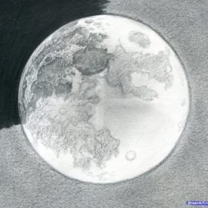 Moon Pencil Sketch