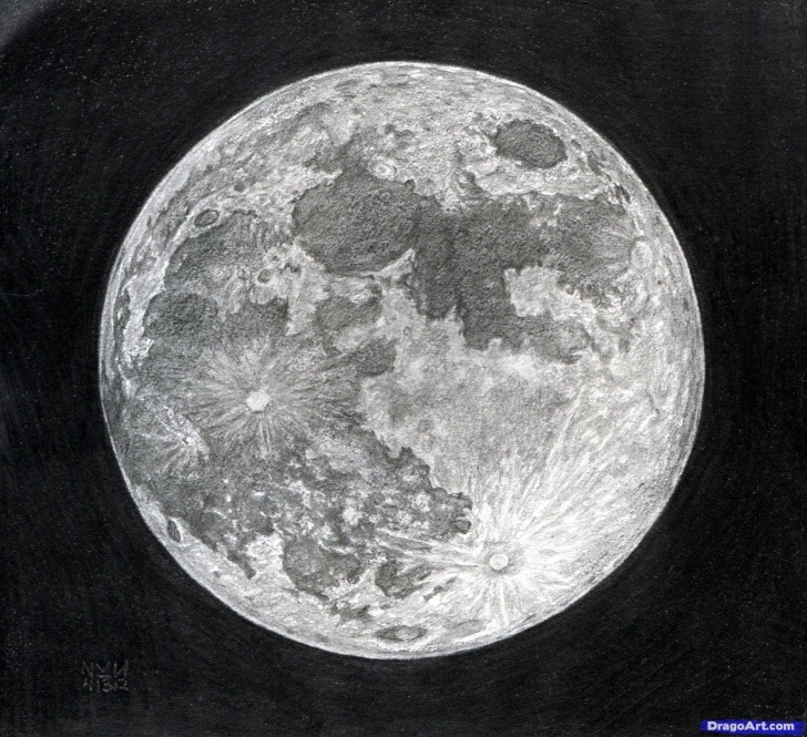 Remarkable Moon Pencil Sketch Tutorials How To Draw The Moon, Step By Step, Outer Space, Landmarks &amp; Places Photos