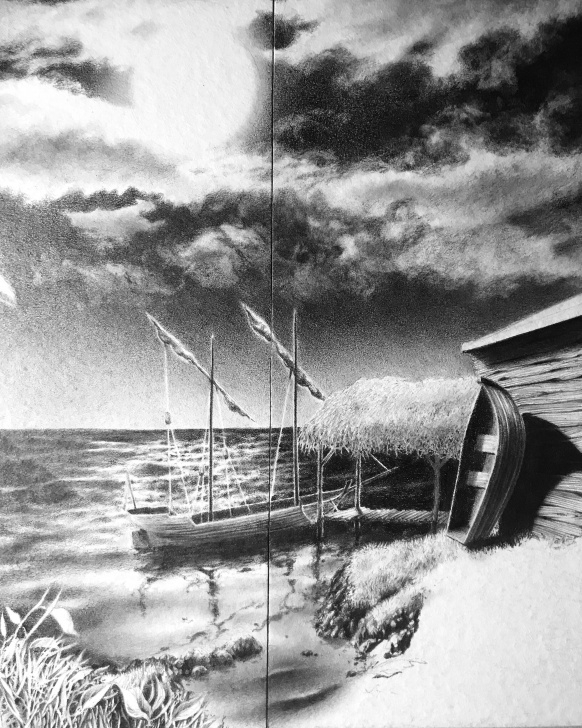 Remarkable Ocean Pencil Drawing Easy Work In Progress, Ocean Pencil Drawing : Drawing Photos