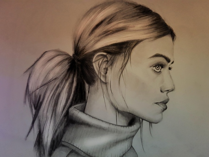 Remarkable Side Portrait Drawing Simple Side Portrait - Constructive Criticism Please - Drawing Photo