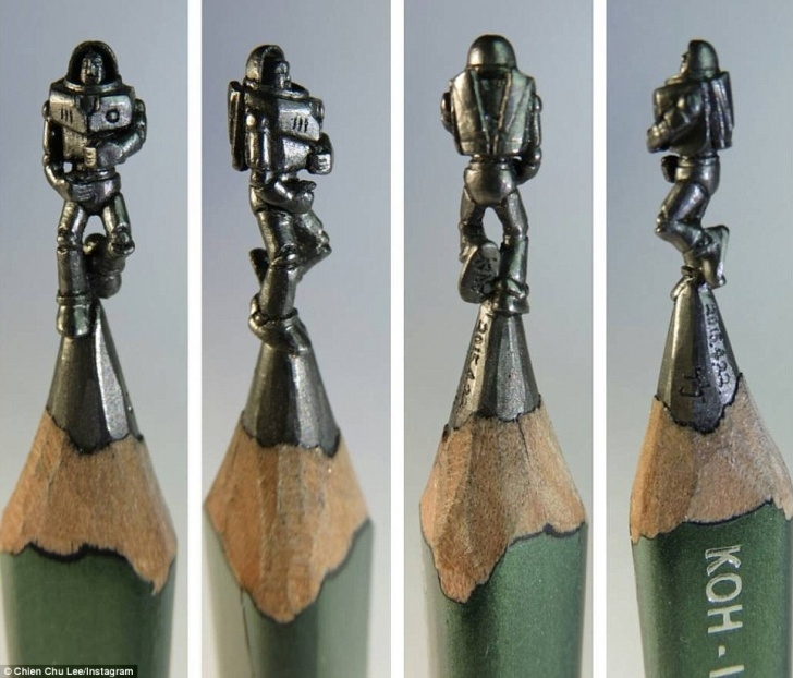 Stunning Art On Pencil Easy Chien Chu Lee Carves Miniature Sculptures Of Characters And Photo