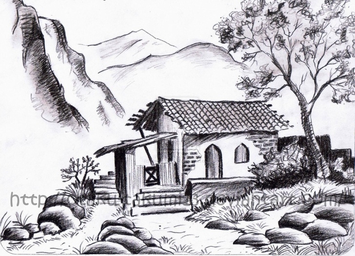 Stunning Best Sketches Of Nature for Beginners Pencil Sketches Of Nature At Paintingvalley | Explore Collection Image