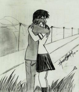 Stunning Couple Pencil Sketch Free Pencil Sketches Of Couples In Love Cute Couple Hemant Kandpals Art Photo