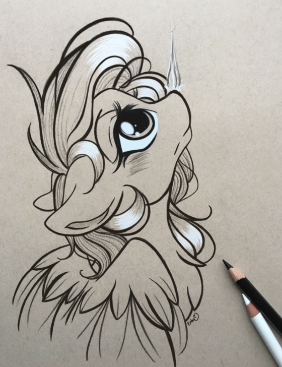 Stunning Cute Colored Pencil Drawings Step by Step 1900976 - Artist:emberslament, Blushing, Colored Pencil Drawing Image