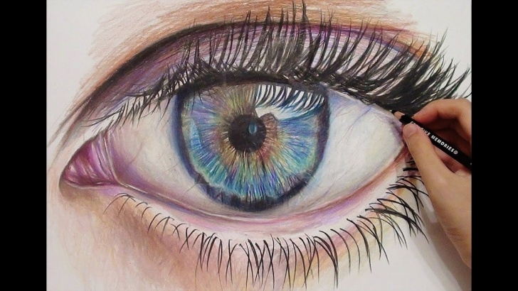 Stunning Eye Color Pencil Drawing Lessons Drawing A Realistic Eye With Colored Pencils - Time Lapse Picture