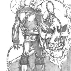 Ghost Rider Pencil Sketch