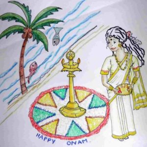 Onam Pencil Drawings