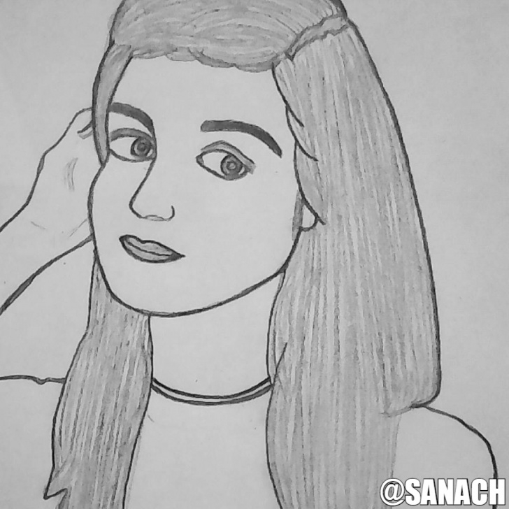 Stunning Pencil Art Girl Simple 10| Pencil Art Drawing Of Pretty Girls!! — Steemit Image