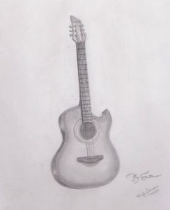 Stunning Pencil Drawing Guitar Courses Pin By Nirmala Meti On Nilu | Guitar Drawing, Drawings, Art Sketches Pic