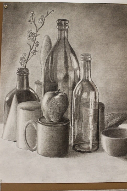 Stunning Pencil Still Life Lessons Charcoal Still Life I Like The Shading Used To Develope The Realism Photos