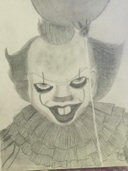 Stunning Pennywise Pencil Drawing Free Pennywise Pencil Drawing | Art Amino Picture