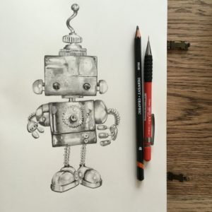Robot Pencil Drawing