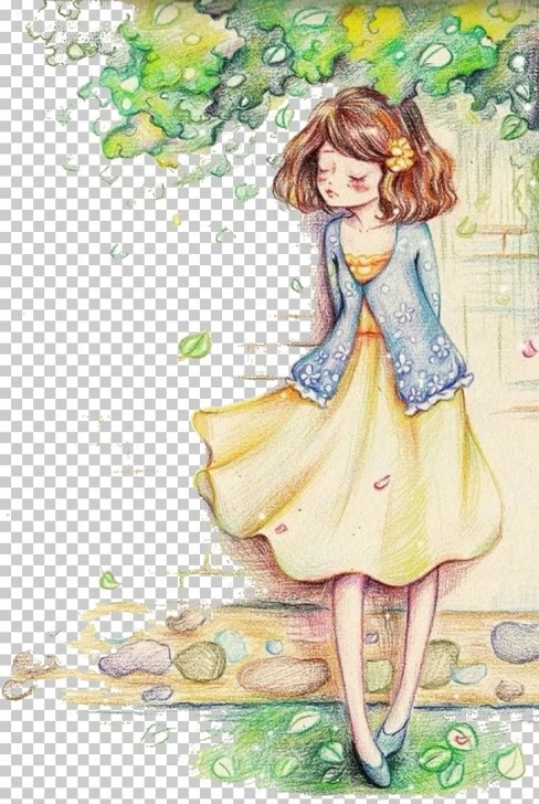 Stunning Watercolor And Colored Pencil Illustration Easy Watercolor Painting Colored Pencil Illustration Png, Clipart, Anime Pictures