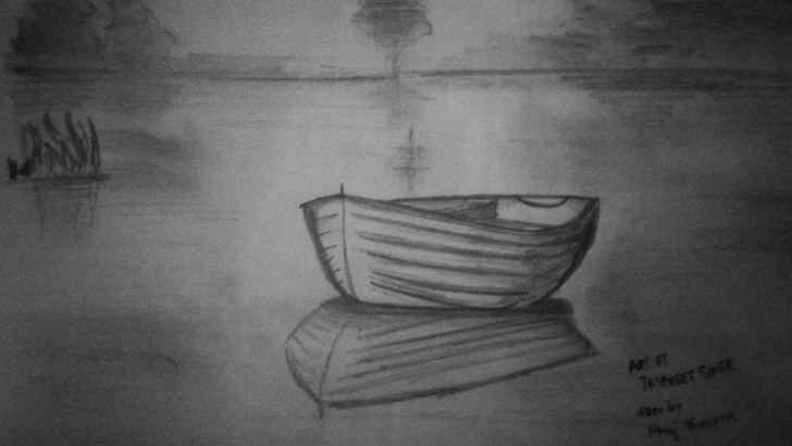 The Best Boat Pencil Sketch Techniques for Beginners How To Draw Boat Scenery Very Easily | Pencil Art | Artist Munda Pics