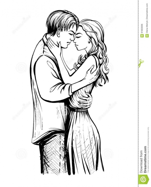 The Best Couple Hug Sketch Ideas Couple In Love. Stock Vector. Illustration Of Adult, Happy - 91803006 Photos
