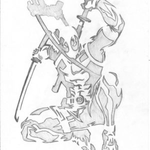 Deadpool Stencil Art