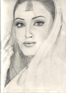 The Best Lady Pencil Drawing Ideas Indian Girl Pencil Drawing | Art | Pencil Drawings Of Girls, Pencil Photo