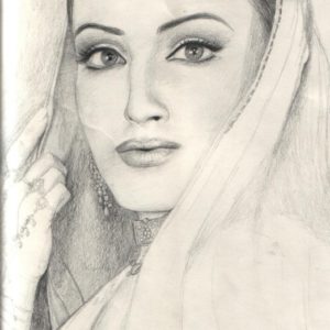 Lady Pencil Drawing