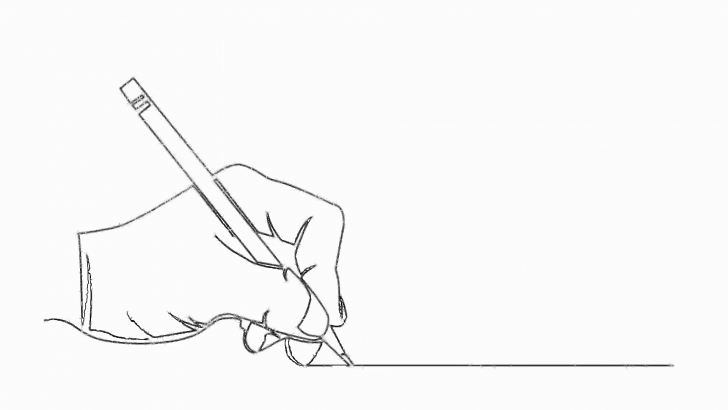The Best Pencil Line Art Courses Continuous Line Drawing Of Hand Holding Pencil Writing Motion Background - Storyblocks Video Photo
